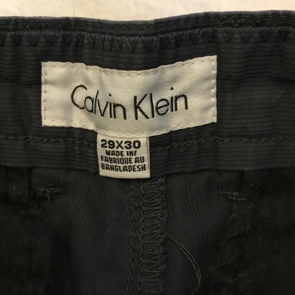 Calvin Klein Charcoal Grey Pinstripes Chinos Pants - Picture 14 of 16